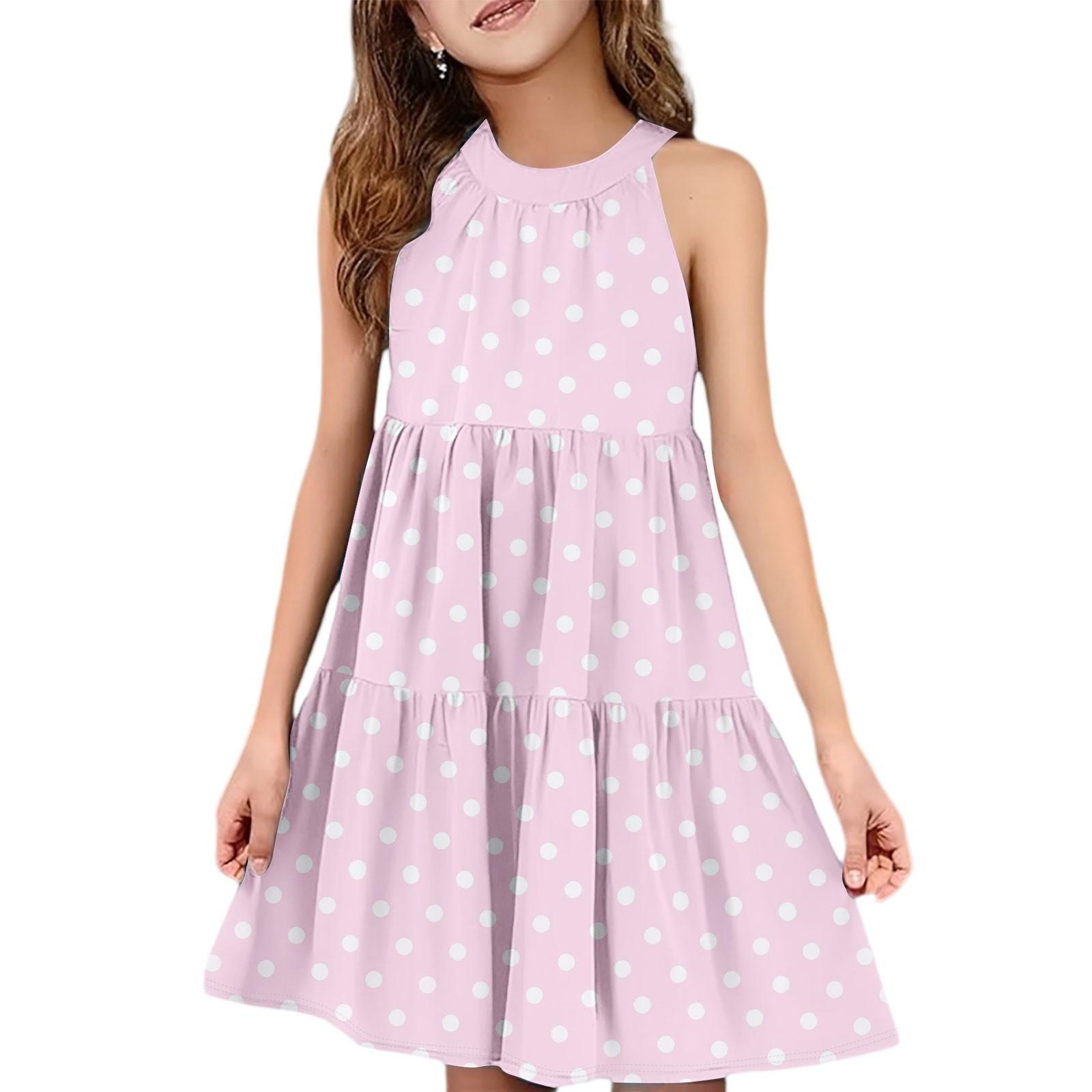 Children s Summer Casual Fashion Round Neck Sleeveless  Dress 150