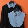 Adjustable Straps Denim Fake Collar Korean Style Turtleneck Fake Collar Retro Shirt Collar  Women