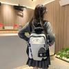 Schoolbag College Style School Bag Women's Versatile Contrast Color Large Capacity Backpack Junior High School High School Student Lightweight 