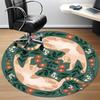 1pc Floral Cats Office Round Area Rug,  Mat Suitable For Office, Under Office Chairs Bedroom Living Room Home Decor, Room Deco