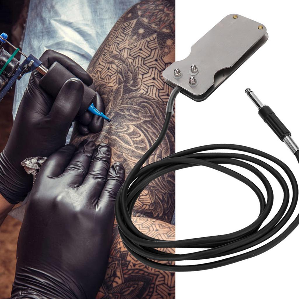 Professional Tattoo Pedal Footswitch for Power Supply Tattoo Machine Accessory (Black Cable)