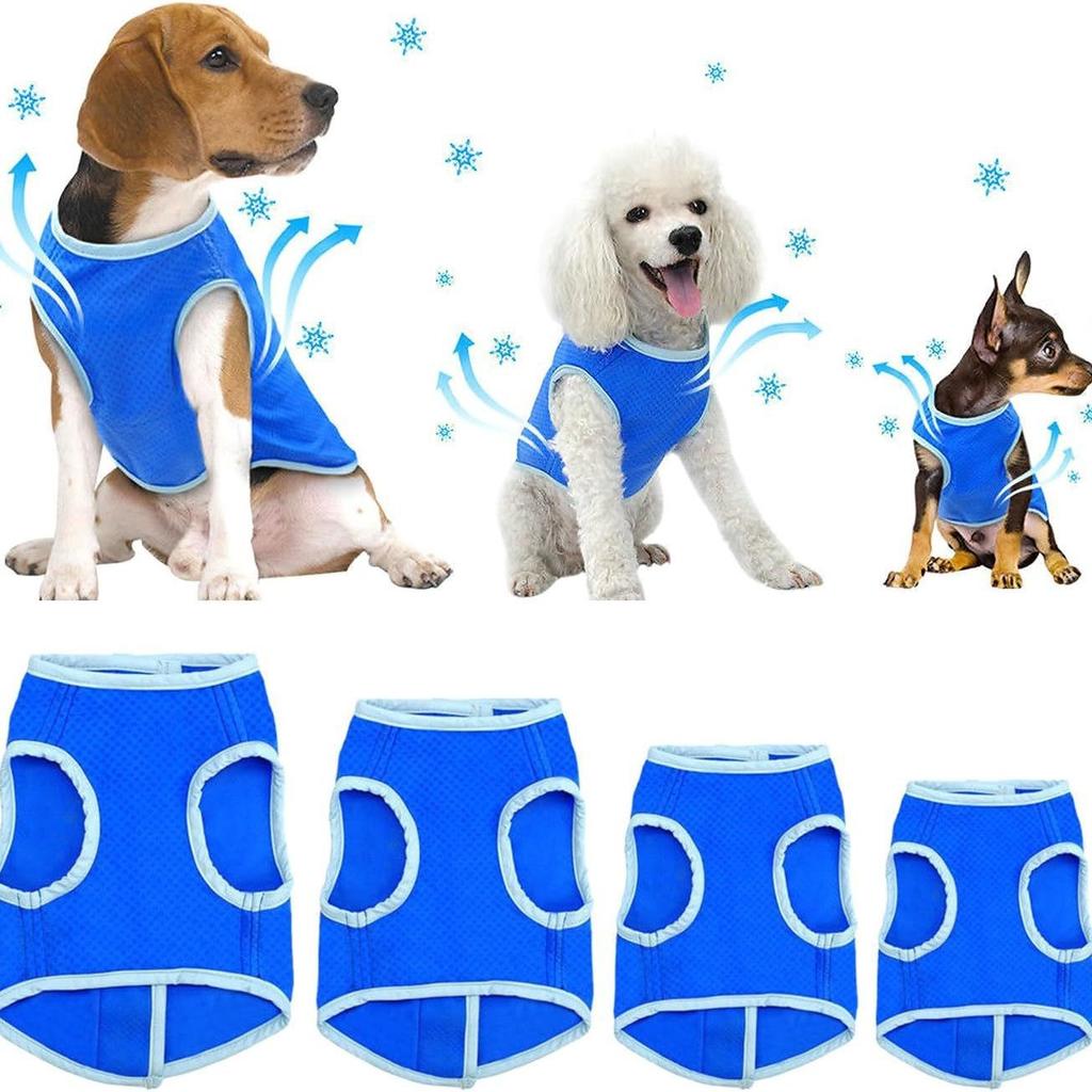 Dog Shirt Mesh Breathable Summer SUNBLOCK Pet Outfits Drying Dog Ice Silk Vest Cool Lightweight Large Dog Cat Pet Clothes