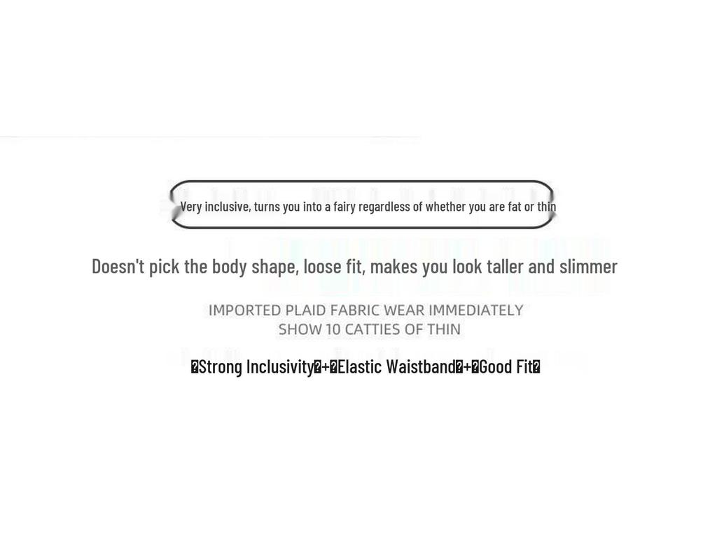 Damen Übergröße Karierte Eisseide Weitbeinige Hose - Schlankmachend, Leicht, Sommer 2025 Freizeit-Hose