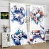 Set Of 2 Game Machine Printed Curtain Polyester Material Suitable Bedroom Curtains Living Room Decoration Perfect For Sitting