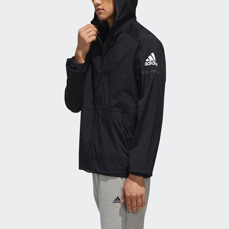 adidas Jackets Men's Black Hooded Moderate Instructor FI8759