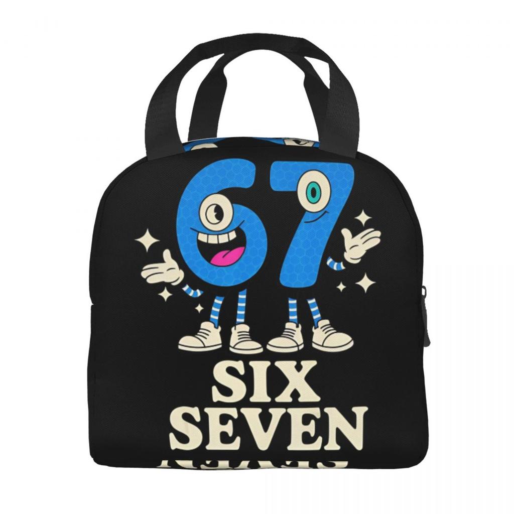 Lunch Boxes 67 Six Seven 6-7 Funny Italian Brainrot Merch Food Box Harajuku Thermal Cooler Bento Box For Travel