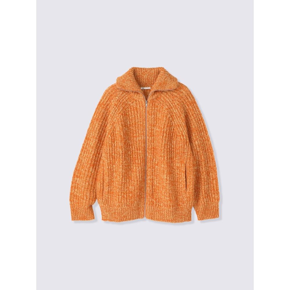 Gu By Uniqlo Chunky Knit FUll Zip Jacket Ul