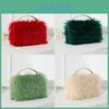 Plush Winter Womens Handheld Bag With Tassels And Lock Closure For Evening Outings