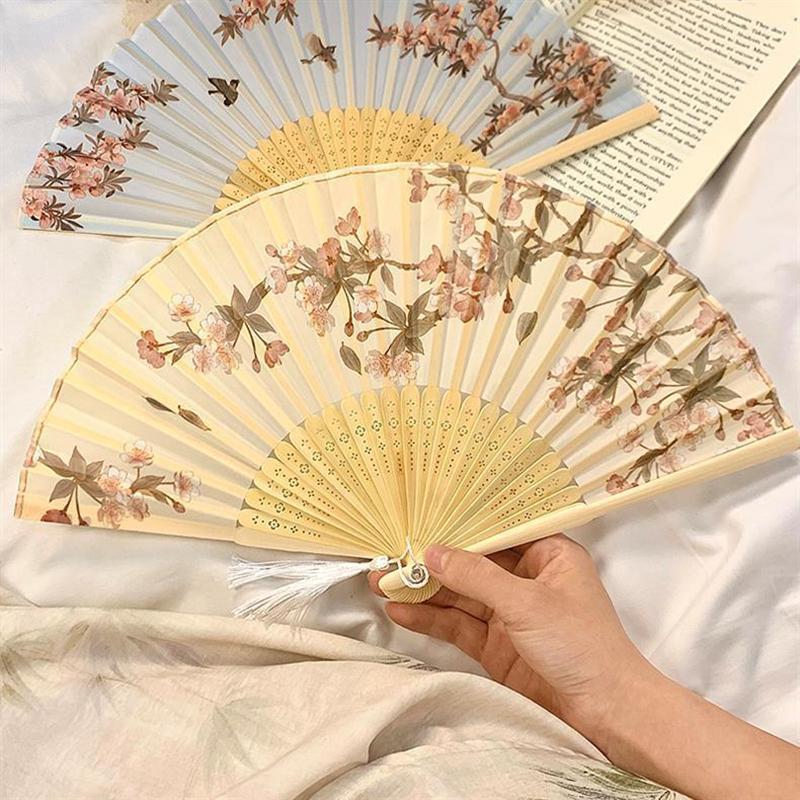 Begonia Print Hand Fan Wedding Hand Fans Folding Fan Hand Fans  for Women Dancing Custom Fans Home Decor Photo Props