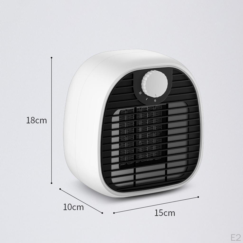 Heater 1000W Convection Heating Personal Plastic Compact Fast Silent Electric Fan for