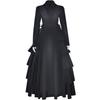 Victorian Medieval Halloween Renaissance Princess Dress Cosplay Costume Black