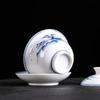 MULTIPOTENT Hand-painted Blue & White Porcelain Sancai Gaiwan