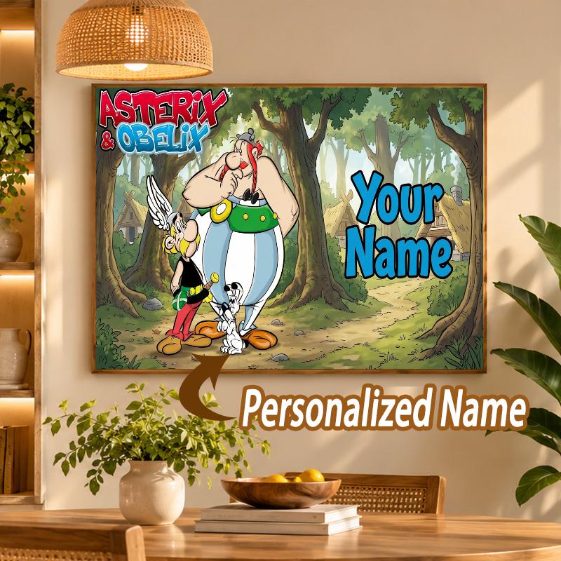 Custom Name Asterix 5D Diamond Painting Personalized Full Drill Diamond Art Kit Gift