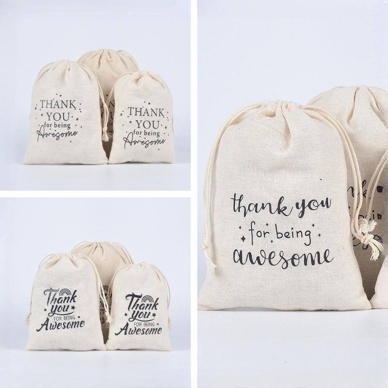 3pcs Drawstring Gift Bags - 4.3x6.2ft Motivational Appreciation Pouches with Uplifting Quotes for Employee Recognition