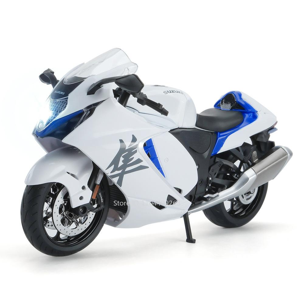 

Масштаб 1:9 SUZUKI HAYABUSA Модель мотоцикла Игрушка Сплавной корпус Рычажное управление Рулевое управление Амортизация Модели двигателей Коллекция Подарки Мальчик белый