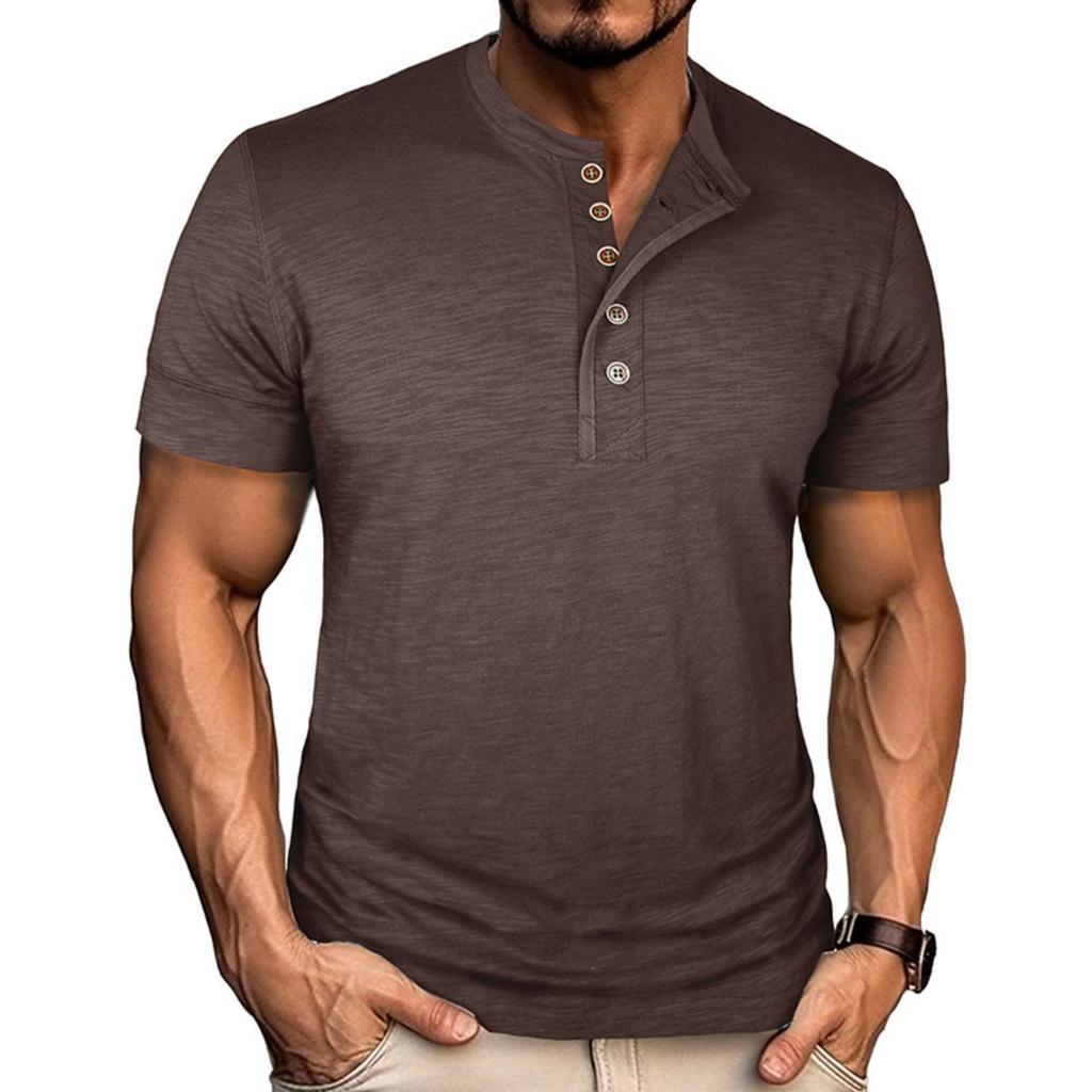 Men's Shirt Casual Round-neck T-Shirt Top