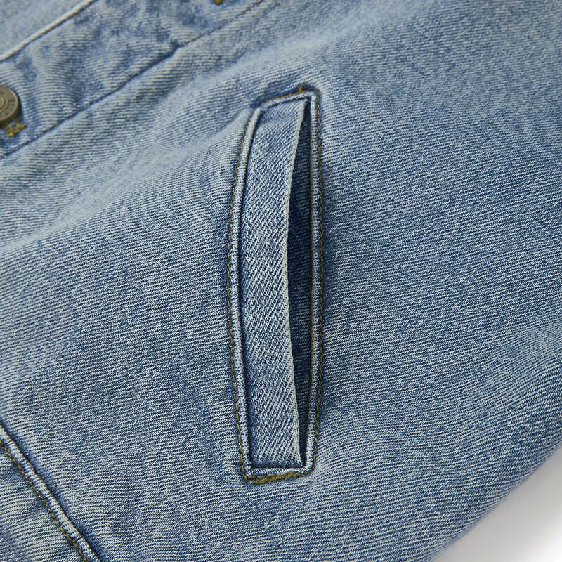 ELLE KIDS Mädchen Retro Cordkragen Jeansjacke