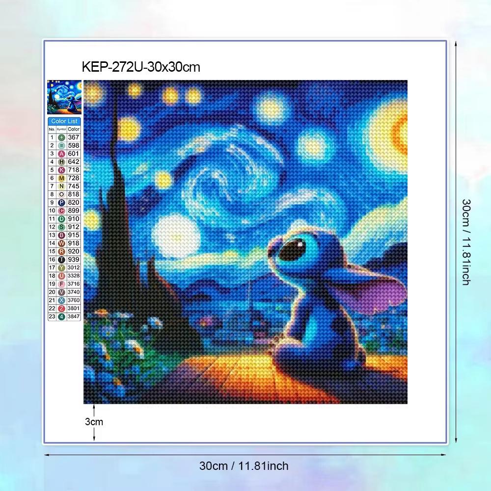 Disney Diamond Painting Cartoon Stitch Diamond Mosaic Van Gogh Starry Night DIY Landscape Craft Kit Handmade Gift Home Decor