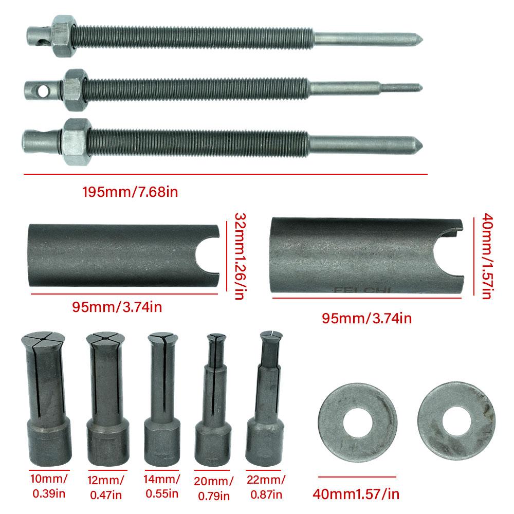 Zestaw narzędzi do ściągania łożysk rowerowych Pro Bike z zakresem średnic 9-23 mm - Kompletny zestaw do usuwania łożysk motocyklowych do naprawy kół i przekładni
