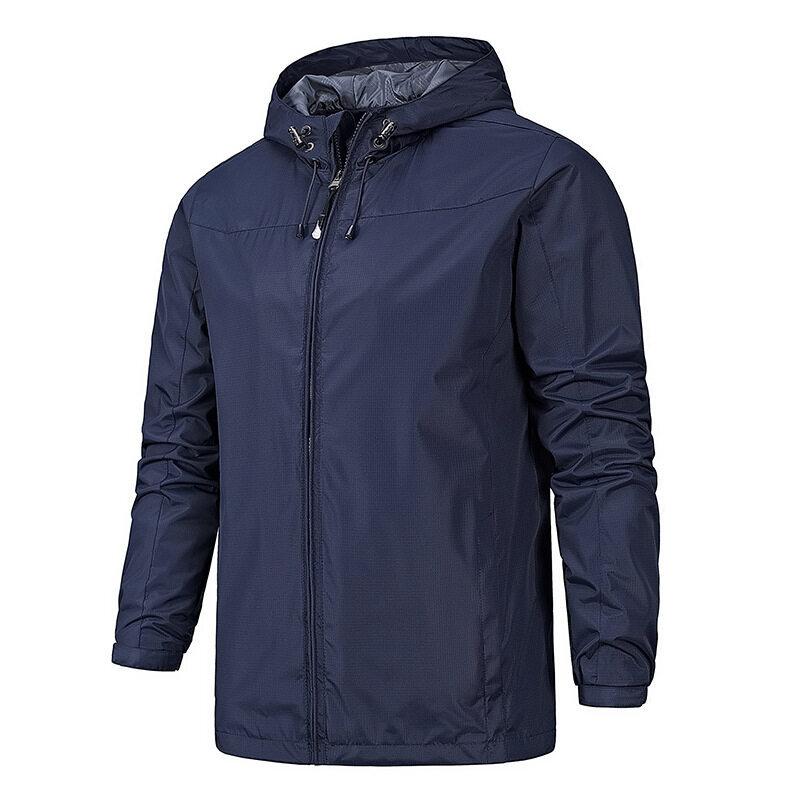 Casual Solid Color Jacket Men's Windproof and Waterproof Thin Jacket Jacket Outdoor Sportswear