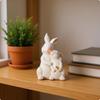2 Pieces Resin Hare Figurines Indoor Outdoor Use Ornament Charming Figurine for Courtyard,