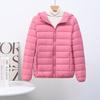 Women's Korean Style Lightweight Down Jacket - Short, Hooded, Plus Size, Middle-Aged, Casual White Duck Down Coat for Autumn and Winter
