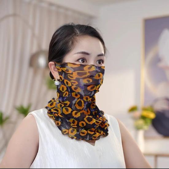 Bedruckter Sommer-Halsschal, atmungsaktiver Sonnenschutzschal, Outdoor-Sport-Halstuch, Gesichtsmaske, Mehrzweckschal für den täglichen Gebrauch beim Radfahren
