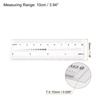 2Pcs White Film Flexible Ruler 4 Inch 0.1mm Scale PET Plastic Folding Straight Ruler Calibration Soft Measuring Tool for Factory, Transparent