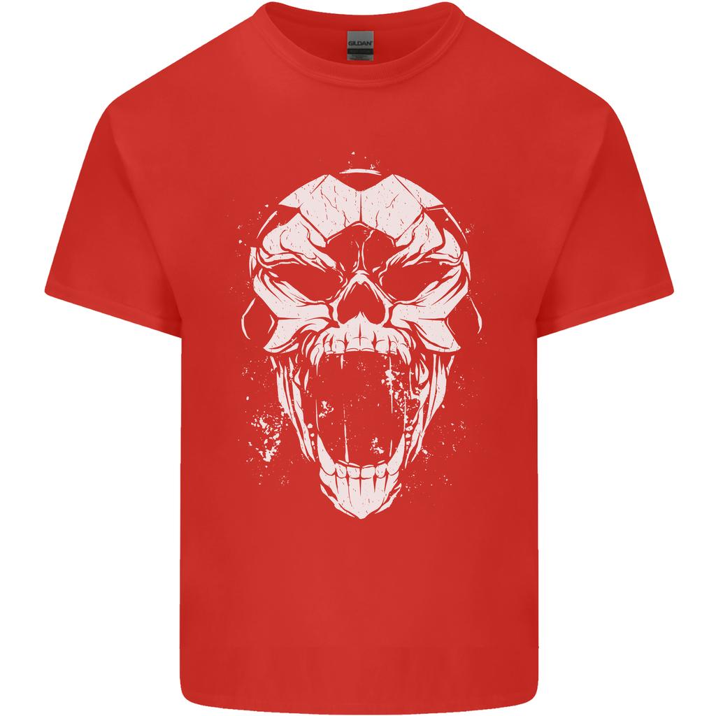 A Football Skull Footy Soccer Unisexs Light Cotton TShirt