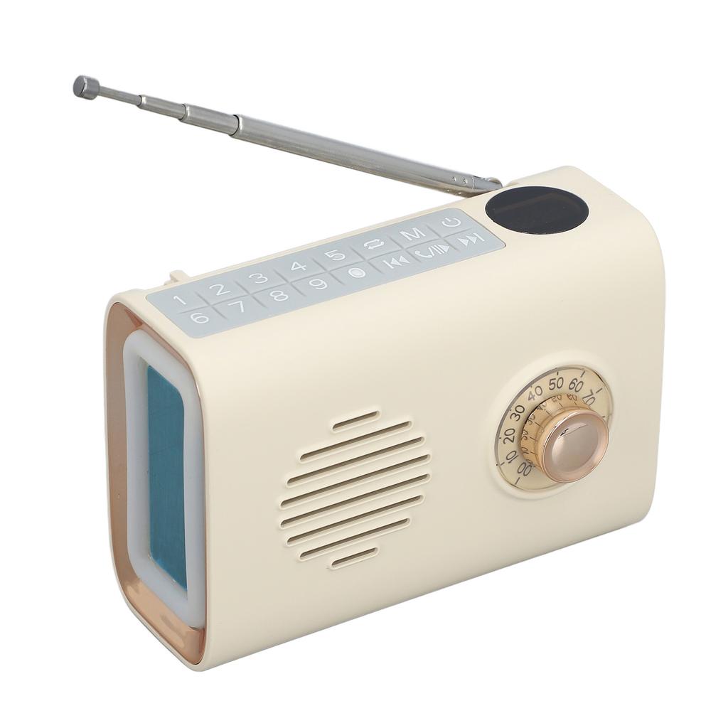 Miniature Bluetooth Speaker Portable Bluetooth Radio Solar Powered Wireless Speakers with Light for