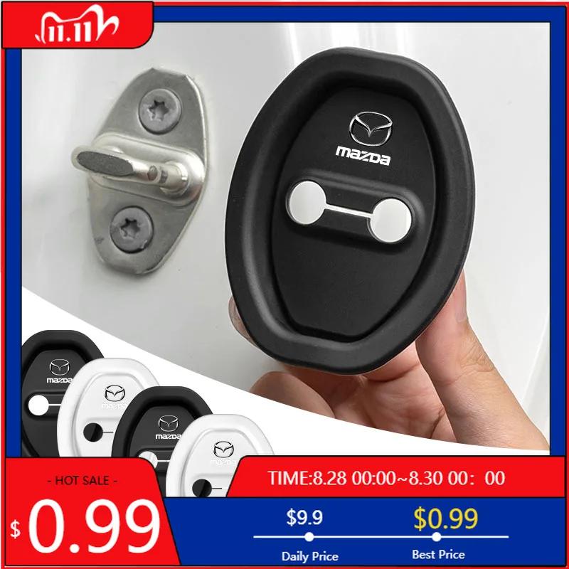 2025 Hot 4pcs Car Door Lock Cover Silicone Protector Auto Accessory For Mazda 2 3 6 CX-3 CX-5 R360 RS CX-8 MX-30 MX-5 BT-50 ATEN