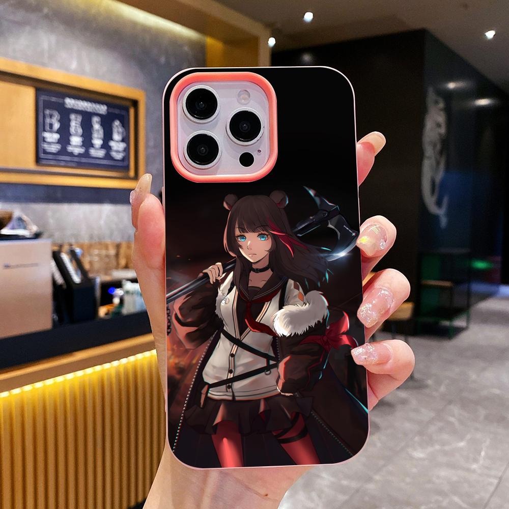 

Arknights Zima Jelly Double layer Pink Mobile Phone Case for iPhone 17 16 15 14 13 12 11 Air Pro Max Plus Protective iPhone 14