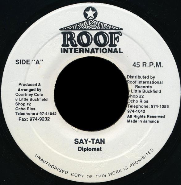 

7inch Record DIPLOMAT 2 SayTan NONE Roof Internatio Jamaica Reggae Ska Dub Used
