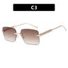 Ladies Sunglasses, Threaded Frameless Trimmed Sunglasses, Stylish Square Sunglasses