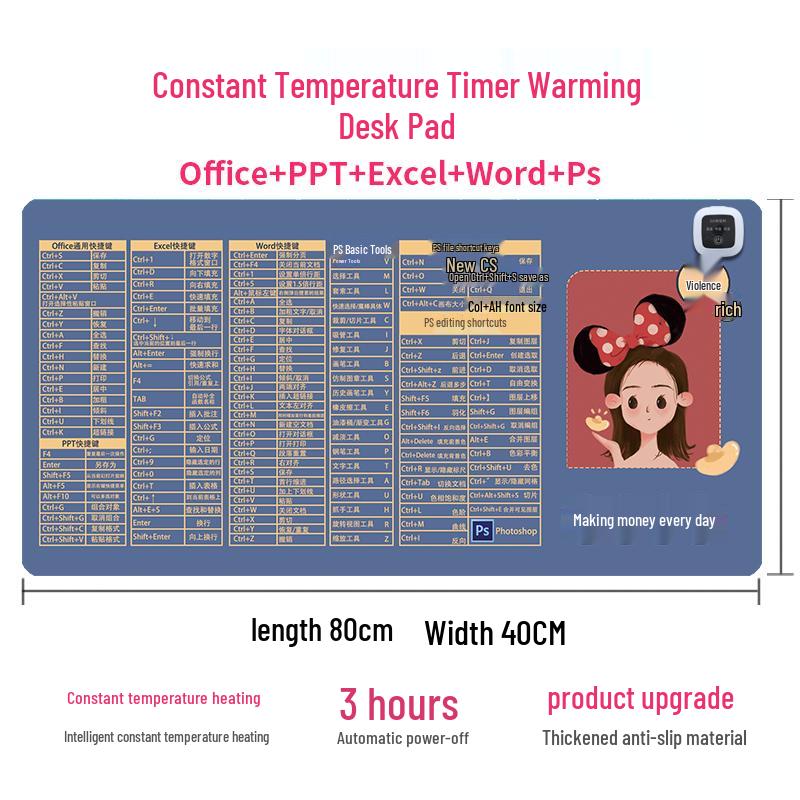 Electric Heated Mouse Pad with Temperature Control