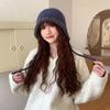 Balaclava Hat Women's Autumn and Winter Gray Knitted Wool Hat Korean Version Warm Ear Protection Show Face Small Lei Feng Hat