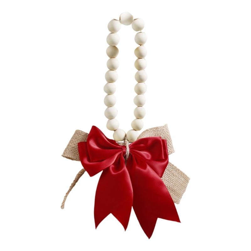 Handmade Valentines Day Wood Beads Garlands with Butterfly Knot For Wedding Decors for Rustics Farmhouses Decors Project