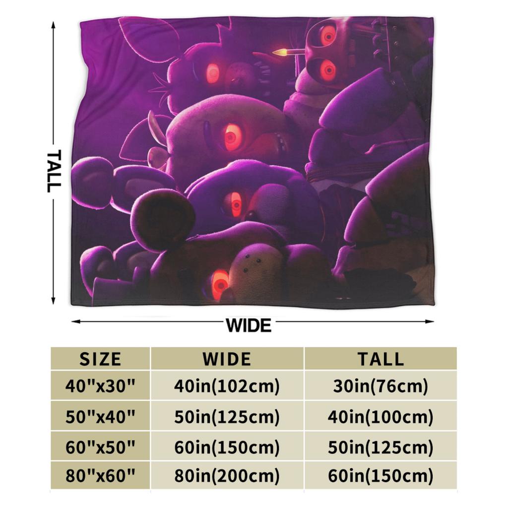 FNAFs Plush Blanket Students  Flannel Bedding Throws For Living Room Super Soft Custom DIY Quality Bedspread Gift Idea