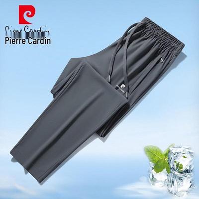 Pantalon Décontracté Homme Été Jambe Droite Soie Glacée