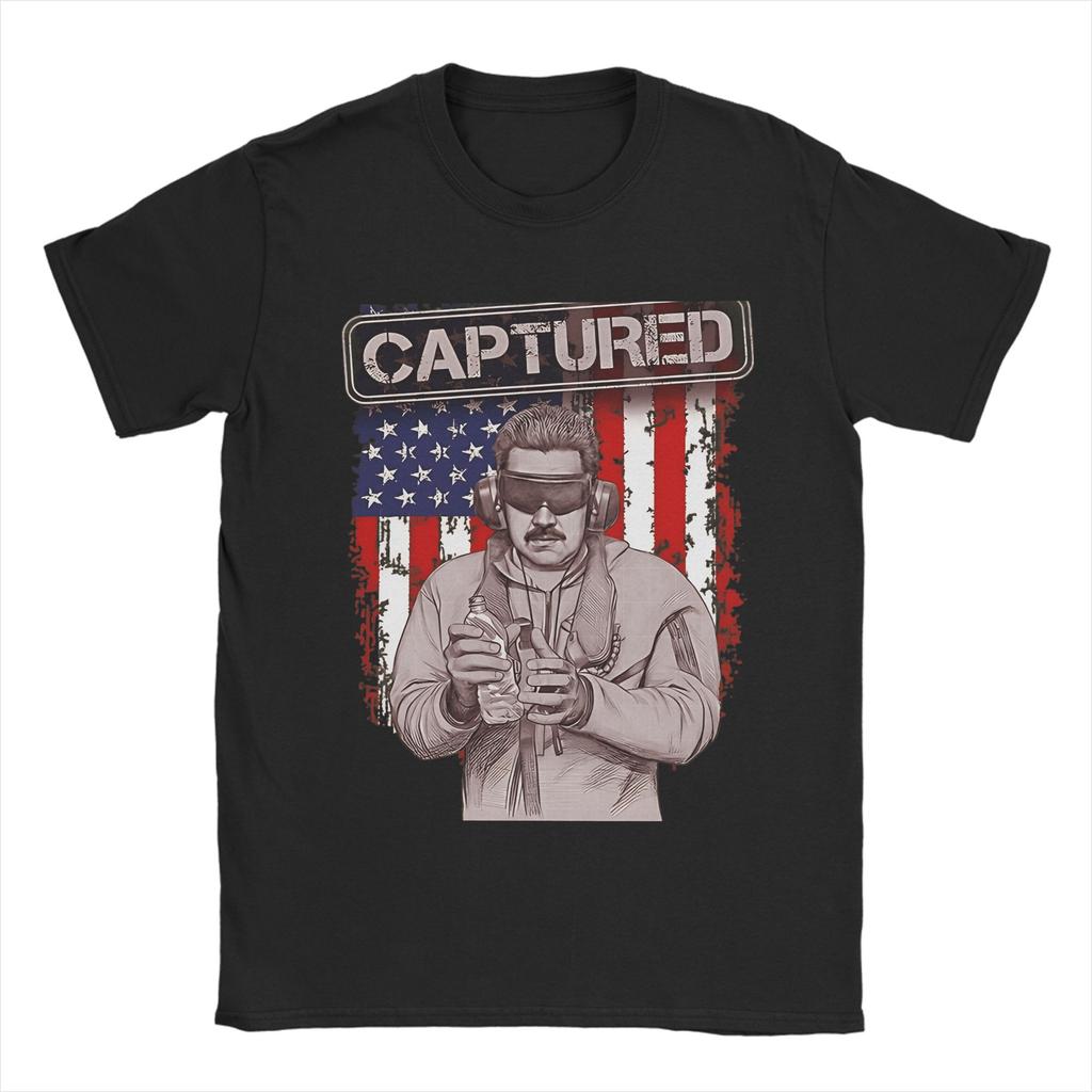 Men's T-Shirts Nicolas Maduro Wanted Vintage Pure Cotton Tees Short Sleeve  T Shirt Round Collar Clothes Classic