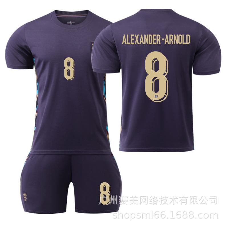 England Away European Cup Kane Bellingham Foden Rice Short-sleeved Jersey Set