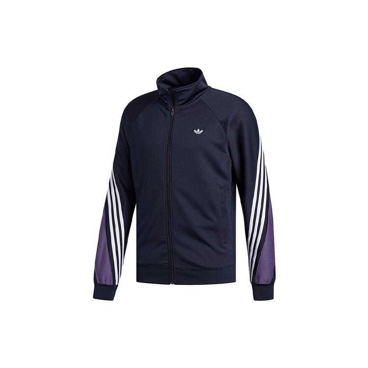 adidas originals Stand Collar Casual Sports Jacket Navy Blue Men s FM1524 S