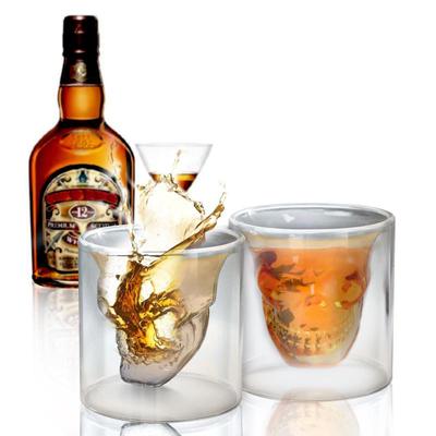 Vysoko kvalitný 25ml mini Fashion Skull Head Creative Crystal Party Vodka pohár na víno