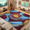West Ham United Football Print Crystal Velvet Rug, Comfortable Water Absorbent Non Slip Indoor Floor Carpet