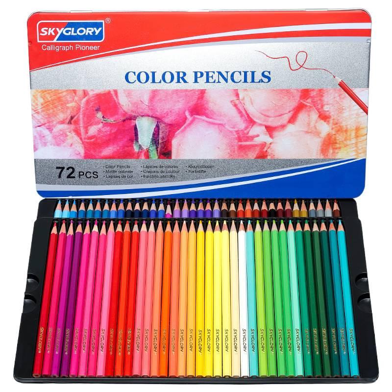 Professional Drawing Set: 120 Water-Soluble Oil-Based Colored Pencils (72 + 36 + 48 Colors)