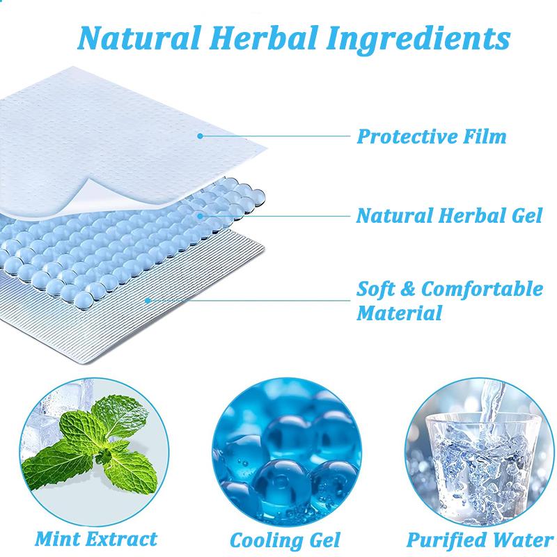 Sommar Iskylplåster Vuxna Värmedämpande Klistermärken Omedelbar Lindring Kylplåster För Sport Resor Camping Vandring Promenader
