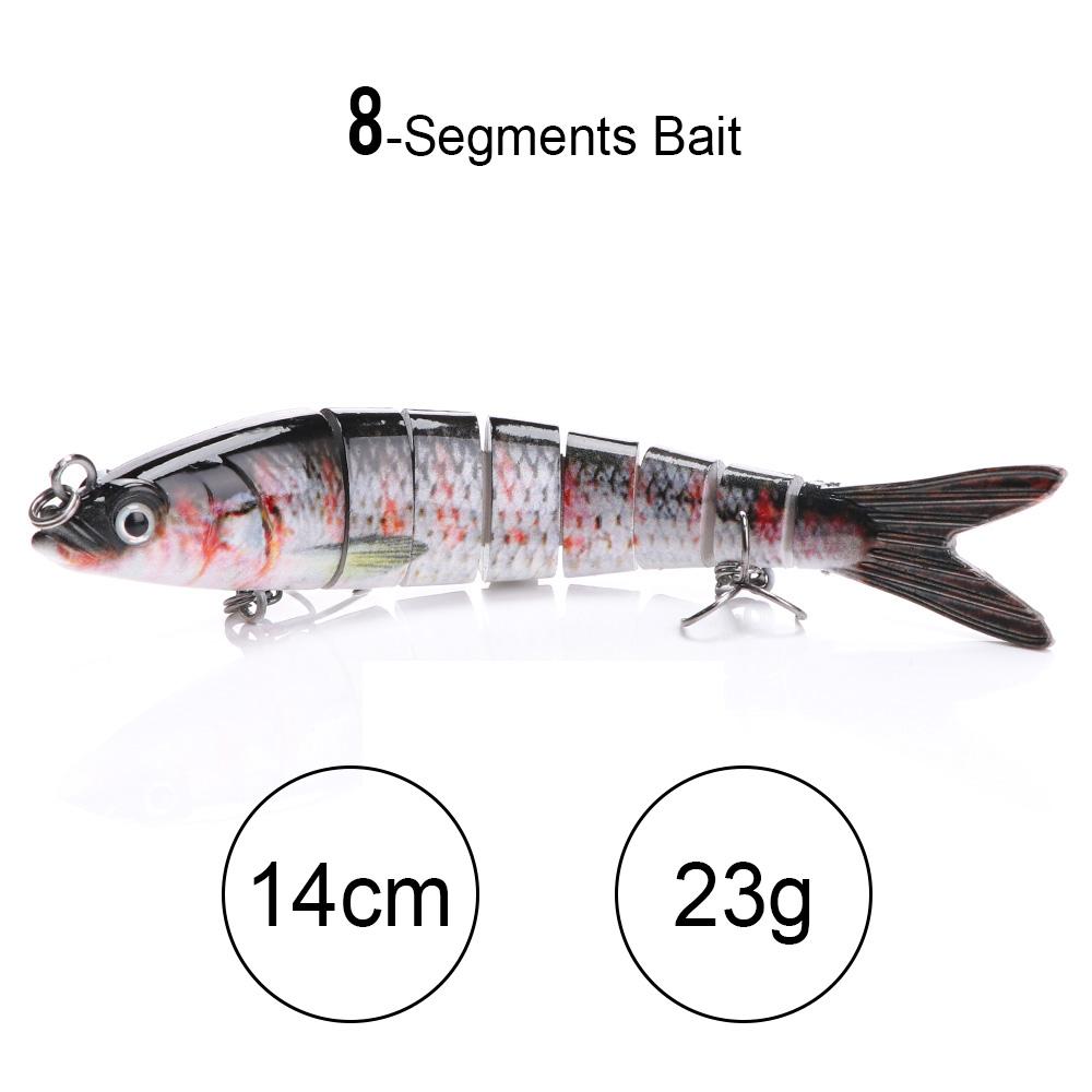10cm 10g Sinking Crankbaits Fishing Lure 10-segments Wobbler Hard Artificial Bait For Pike Fishing Accessories Swimbait