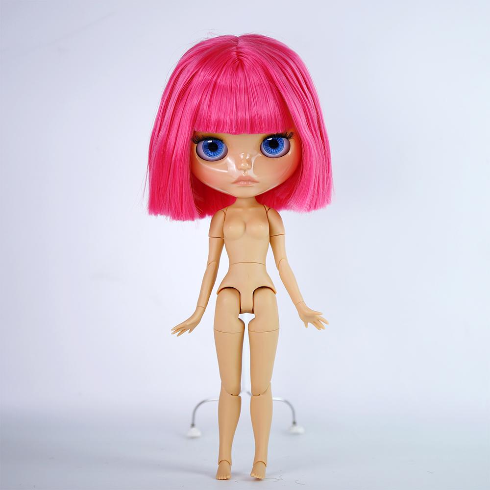 Icy Dbs Blyth Doll 19 Joints 30cm Body Bjd Doll Matte Face Glossy Face Tan Skin Beep Lips Hand-Painted Makeup Diy Hair Girl Gift