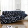Stretch Milk Silk Printed Plants And Flowers Sofa Cover Stain Resistant Slipcover Breathable All-Season Full Wrap Slipcovers