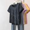 T-shirt Women Cotton Summer Casual Large Size Loose Round Neck Pullover Short-sleeved Tops